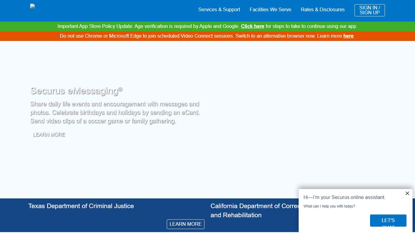 Securus Technologies - Friends and Family Video Visitation System